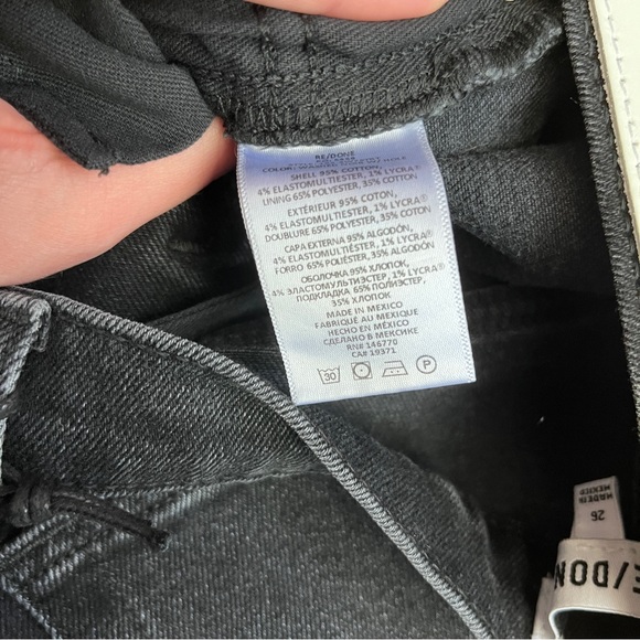 Re/Done NWT Washed Black Comfort Stretch 70s Straight Denim Jean - Picture 10 of 15